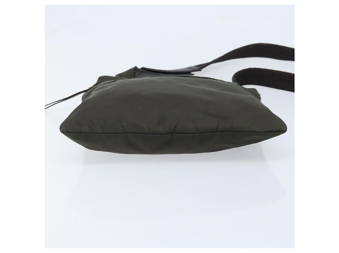 PRADA Schultertasche Nylon Khaki Silber Authentisch BSZ053 - Ansicht 5