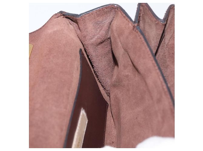 VALENTINO Borsa a Spalla con Catena Pelle Marrone Oro Auth ka3408A D'oro - vista 24