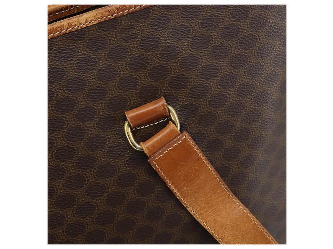 Céline Borsa tote in tela Macadam CELINE in pelle PVC marrone oro Auth bs34007 D'oro - vista 10