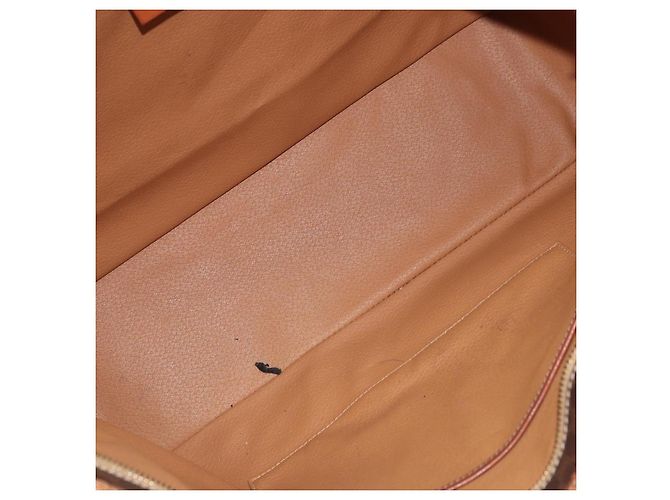 Céline Borsa tote in tela Macadam CELINE in pelle PVC marrone oro Auth bs34007 D'oro - vista 11