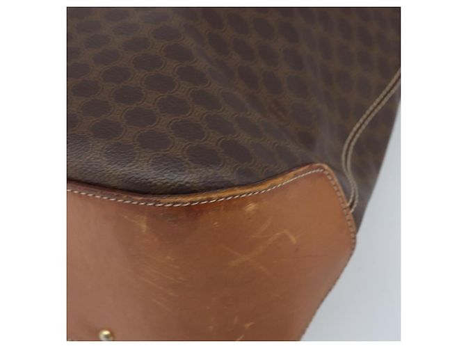 Céline Borsa tote in tela Macadam CELINE in pelle PVC marrone oro Auth bs34007 D'oro - vista 14