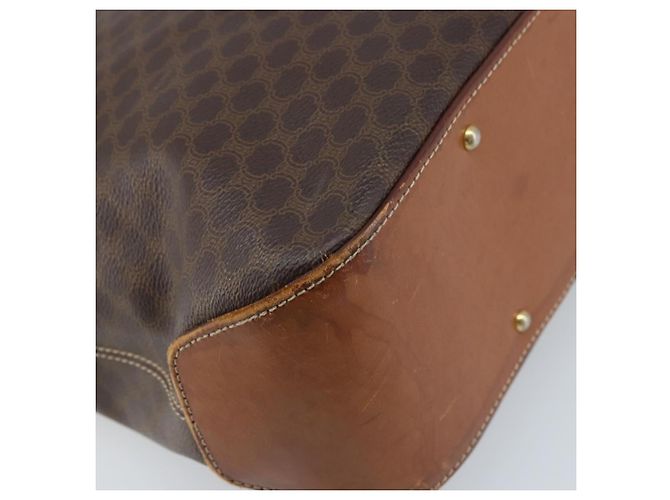Céline Borsa tote in tela Macadam CELINE in pelle PVC marrone oro Auth bs34007 D'oro - vista 15