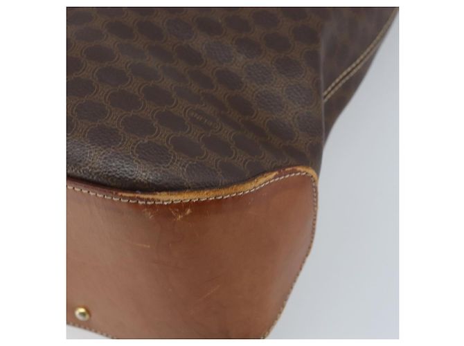 Céline Borsa tote in tela Macadam CELINE in pelle PVC marrone oro Auth bs34007 D'oro - vista 16