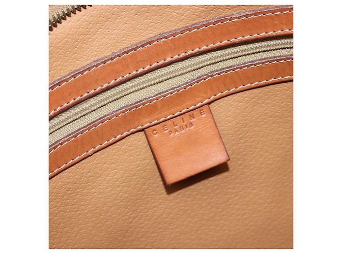 Céline Borsa tote in tela Macadam CELINE in pelle PVC marrone oro Auth bs34007 D'oro - vista 18