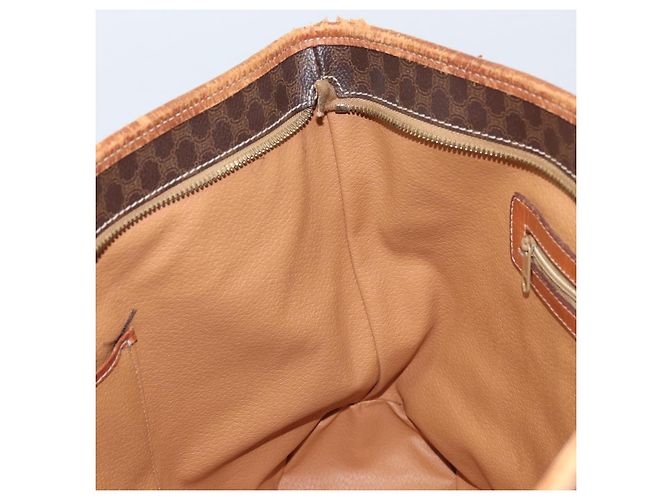 Céline Borsa tote in tela Macadam CELINE in pelle PVC marrone oro Auth bs34007 D'oro - vista 20