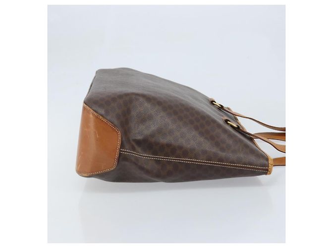 Céline Borsa tote in tela Macadam CELINE in pelle PVC marrone oro Auth bs34007 D'oro - vista 3
