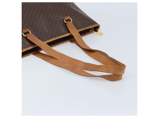 Céline Borsa tote in tela Macadam CELINE in pelle PVC marrone oro Auth bs34007 D'oro - vista 7