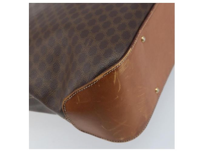 Céline Borsa tote in tela Macadam CELINE in pelle PVC marrone oro Auth bs34007 D'oro - vista 9