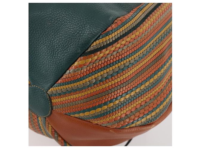 Autre Marque Borsa a Spalla DELVAUX in Pelle Verde Oro Auth BSZ321 D'oro - vista 15
