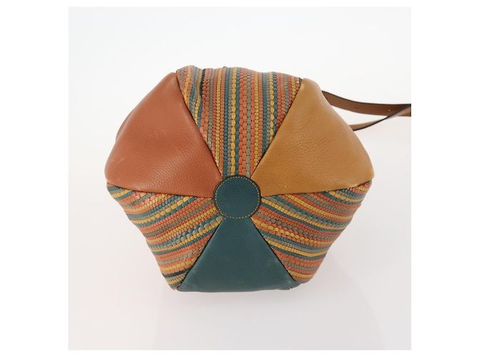 Autre Marque Borsa a Spalla DELVAUX in Pelle Verde Oro Auth BSZ321 D'oro - vista 5
