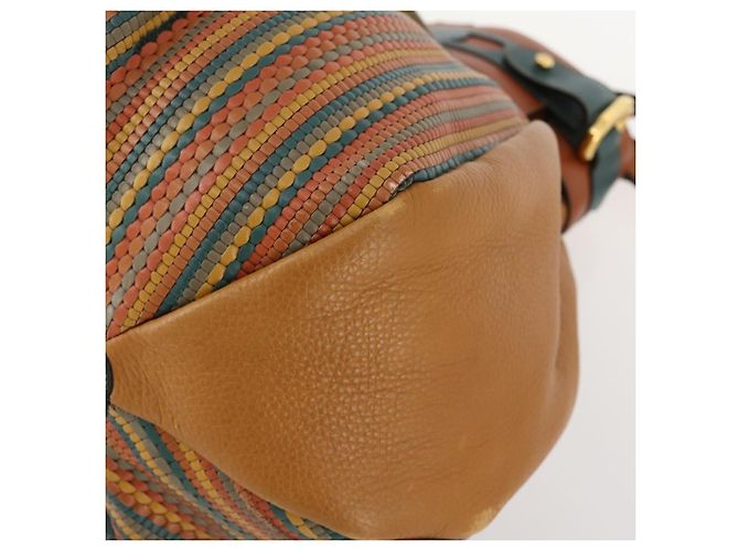 Autre Marque Borsa a Spalla DELVAUX in Pelle Verde Oro Auth BSZ321 D'oro - vista 9