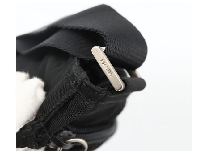 Borsa a Spalla PRADA Nylon Nero Argento Autentica ep13949 - vista 10