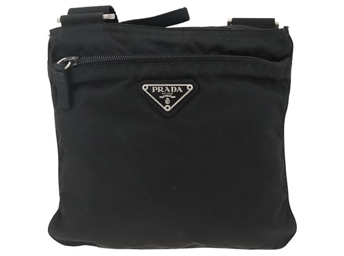 Borsa a Spalla PRADA Nylon Nero Argento Autentica ep13949 - vista 13