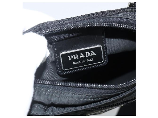 Borsa a Spalla PRADA Nylon Nero Argento Autentica ep13949 - vista 19
