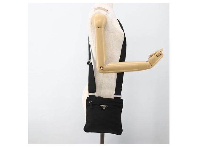 Borsa a Spalla PRADA Nylon Nero Argento Autentica ep13949 - vista 23