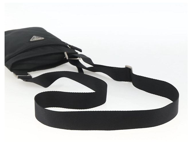 Borsa a Spalla PRADA Nylon Nero Argento Autentica ep13949 - vista 7