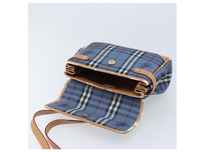 Borsa a mano Burberrys Nova Check PVC 2 vie Blu Oro Auth ARZ085 D'oro - vista 10