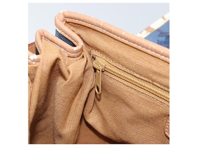 Borsa a mano Burberrys Nova Check PVC 2 vie Blu Oro Auth ARZ085 D'oro - vista 22