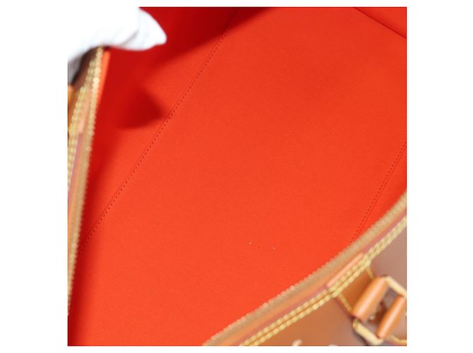 LOUIS VUITTON Borsa Keepall Bandoulière 55 Catgram Pelle M52951 LV Auth 156736SM Marrone - vista 10