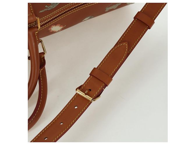 LOUIS VUITTON Borsa Keepall Bandoulière 55 Catgram Pelle M52951 LV Auth 156736SM Marrone - vista 16