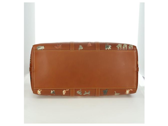 LOUIS VUITTON Borsa Keepall Bandoulière 55 Catgram Pelle M52951 LV Auth 156736SM Marrone - vista 5