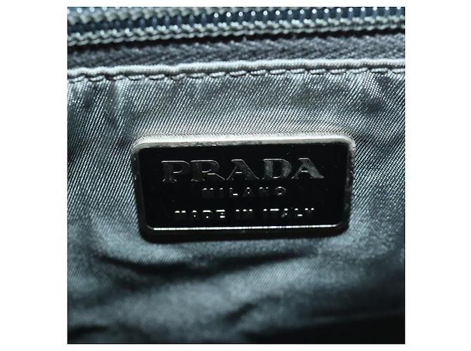 Prada Borsa sportiva Boston in nylon 2 in 1 arancione argento Auth 173935 - vista 25