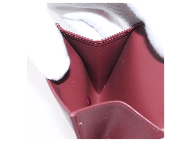 Monedero de cuero burdeos Must Line de CARTIER con dorado Auth am11082A - vista 18