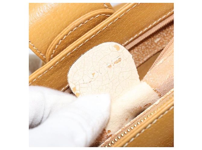 Borsa a mano GUCCI in pelle 2 in 1 beige oro Auth 173886 D'oro - vista 11