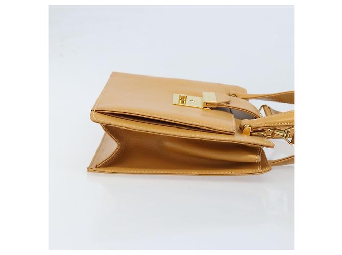 Borsa a mano GUCCI in pelle 2 in 1 beige oro Auth 173886 D'oro - vista 3