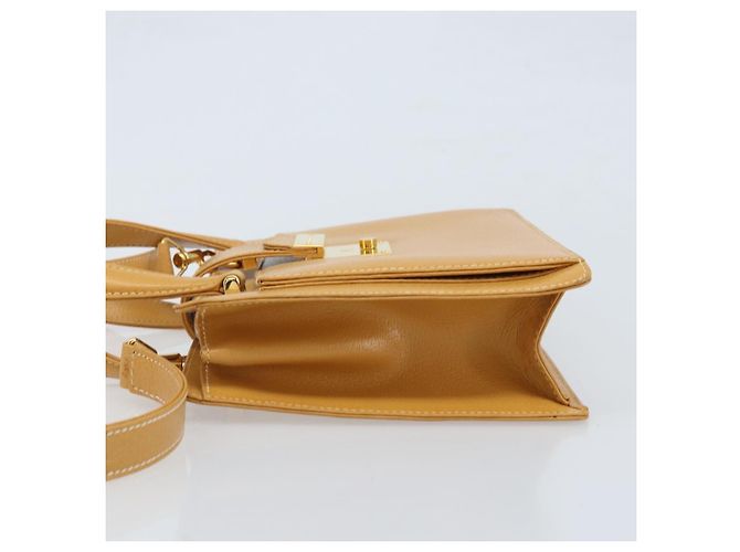 Borsa a mano GUCCI in pelle 2 in 1 beige oro Auth 173886 D'oro - vista 4