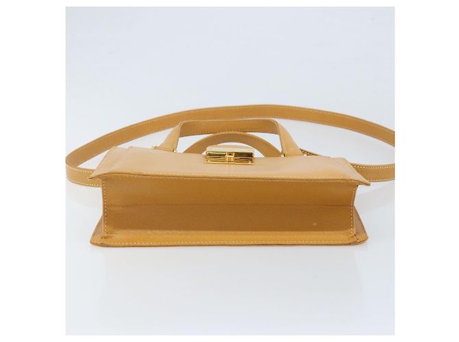 Borsa a mano GUCCI in pelle 2 in 1 beige oro Auth 173886 D'oro - vista 5