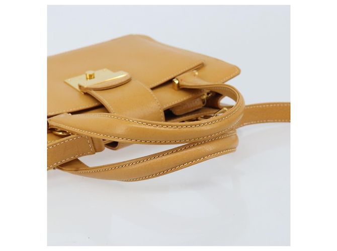 Borsa a mano GUCCI in pelle 2 in 1 beige oro Auth 173886 D'oro - vista 7