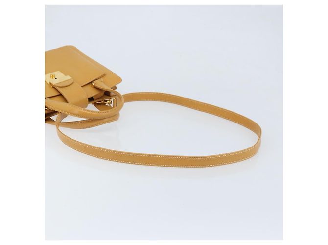 Borsa a mano GUCCI in pelle 2 in 1 beige oro Auth 173886 D'oro - vista 8