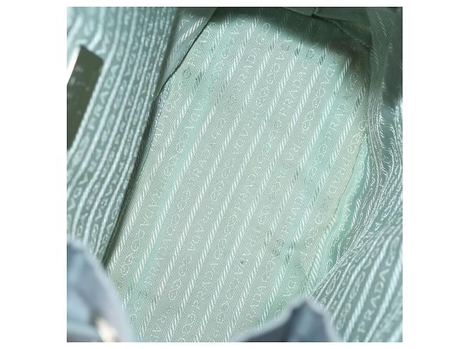 Zaino PRADA in nylon azzurro chiaro argento autentico hk3498A Blu chiaro - vista 10