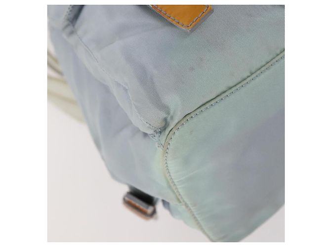 Zaino PRADA in nylon azzurro chiaro argento autentico hk3498A Blu chiaro - vista 17