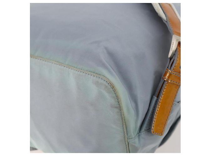 Zaino PRADA in nylon azzurro chiaro argento autentico hk3498A Blu chiaro - vista 18