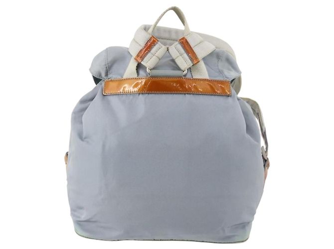 Zaino PRADA in nylon azzurro chiaro argento autentico hk3498A Blu chiaro - vista 2