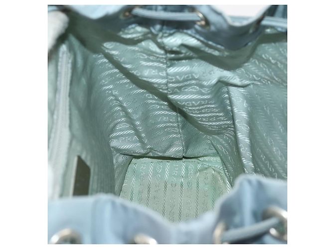 Zaino PRADA in nylon azzurro chiaro argento autentico hk3498A Blu chiaro - vista 24