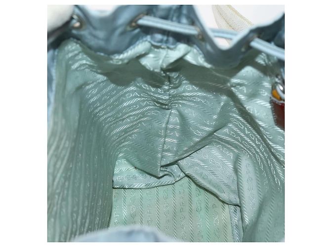Zaino PRADA in nylon azzurro chiaro argento autentico hk3498A Blu chiaro - vista 25