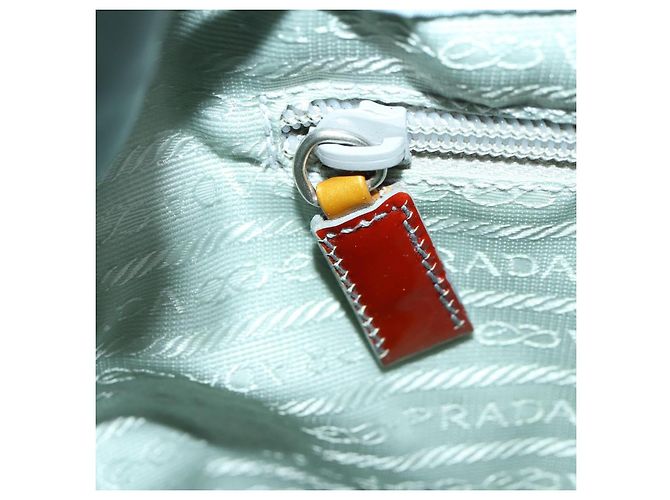 Zaino PRADA in nylon azzurro chiaro argento autentico hk3498A Blu chiaro - vista 27