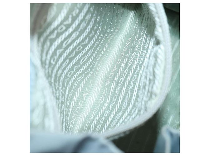 Zaino PRADA in nylon azzurro chiaro argento autentico hk3498A Blu chiaro - vista 28
