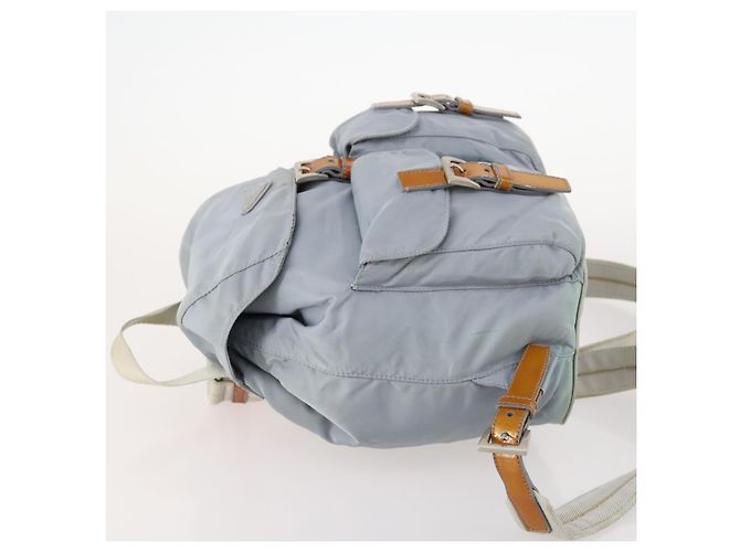 Zaino PRADA in nylon azzurro chiaro argento autentico hk3498A Blu chiaro - vista 4