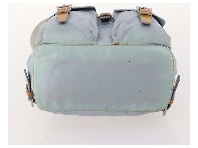 Zaino PRADA in nylon azzurro chiaro argento autentico hk3498A Blu chiaro - vista 5