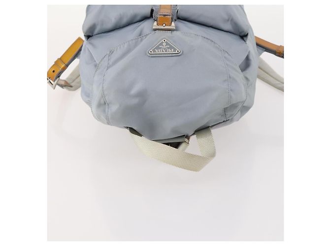 Zaino PRADA in nylon azzurro chiaro argento autentico hk3498A Blu chiaro - vista 6