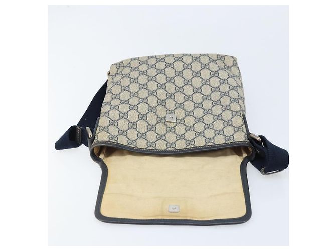 Gucci Borsa a Spalla GG Supreme in Pelle PVC Navy 223666 Auth am10999 Blu navy - vista 10