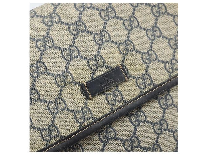 Gucci Borsa a Spalla GG Supreme in Pelle PVC Navy 223666 Auth am10999 Blu navy - vista 17