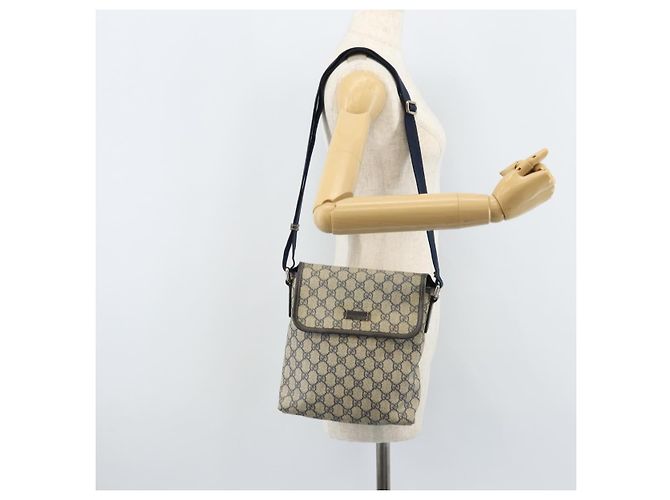 Gucci Borsa a Spalla GG Supreme in Pelle PVC Navy 223666 Auth am10999 Blu navy - vista 22