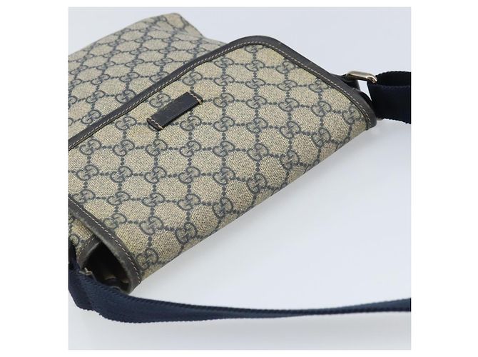 Gucci Borsa a Spalla GG Supreme in Pelle PVC Navy 223666 Auth am10999 Blu navy - vista 6