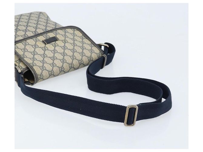 Gucci Borsa a Spalla GG Supreme in Pelle PVC Navy 223666 Auth am10999 Blu navy - vista 7