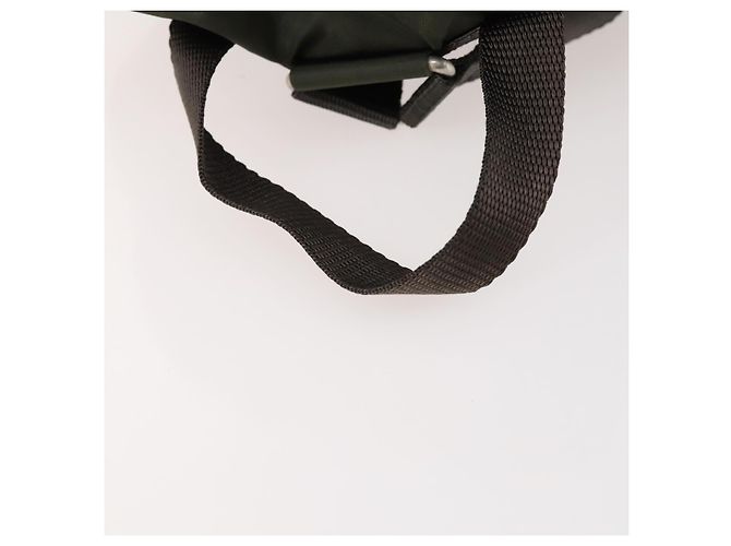 PRADA Backpack Nylon Khaki Silver Auth LNZ259 Silvery - view 7
